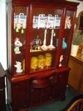 Picture of MAHOGANY SERPENTINE CHINA CABINET